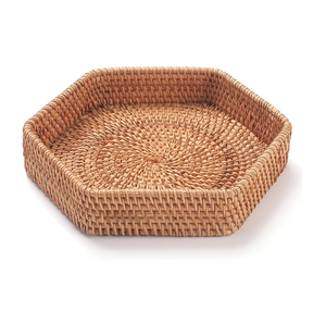 Elegant Round Rattan Tray For <b>Bar</b> & Restaurant <b>Drink</b> Serving Accent Top Quality Natural Boho Rattan Tray - Product Image 5