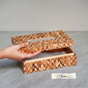 Luxury Iridescent Shell Inlay Rectangular <b>Box</b> Set of Modern Mosaic Mother of Pearl Nested Storage Boxes for <b>Vanity</b> - Product Image 2
