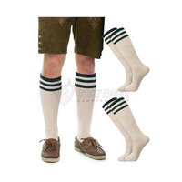 Chaussettes bavaroises de style allemand classique, tissu doux et respirant pour les événements culturels