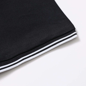 Polo en polyester à manches courtes pour homme, tricoté, brodé, uni, à bords renforcés - Durable, respirant et infroissable - Product Image 4