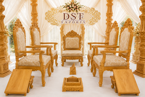 Mandap de Boda Gujarati Avni con Corona, Mandap de Boda Hindú con Aspecto de Madera, Mandap de FRP, Decoración de Mandap de Boda del Sur de la India, Australia - Product Image 4