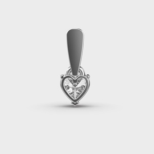 Pendentif solitaire en diamant de forme cœur cultivé en laboratoire certifié IGI dans un argent sterling 925 massif, pendentif romantique pour femmes - Product Image 4