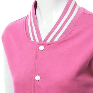 Slim Fit mujeres cuello redondo College Varsity chaquetas a prueba de viento botón abajo abrigos señoras béisbol Varsity 2026 - Product Image 3