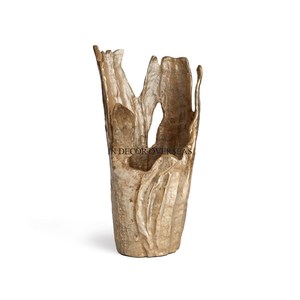 Juego de Cuatro Floreros Decorativos de Mesa Hechos a Mano con Acabado de Bronce, de Metal de Calidad Superior, Centro de Mesa para el Hogar, Gran Venta - Product Image 6