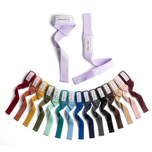 Sangles de levage robustes pour la musculation, en coton et néoprène rembourré, avec support de poignet, pour soulevé de terre - Product Image 1