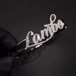 Bracelet en cristal Lamborghini plaqué rhodium, argent 925, bijoux de luxe unisexe - Product Image 1