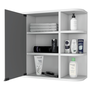 Armadietto per medicinali Valdez a sei ripiani con specchio per riporre oggetti in bagno - Product Image 5