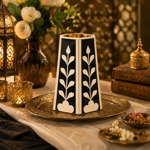 Quemador de incienso de lujo con incrustaciones de hueso |   Quemador de Incienso Árabe Hecho a Mano, Decorativo para el Hogar, Regalo para Ramadán, Quemador de Fragancias Premium - Product Image 4