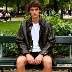 Camisas de Cuero Extra Grandes 2025, Chaquetas de Cuero Simples y Lisas, Camisa de Cuero Marrón Oscuro Unisex - Product Image 6