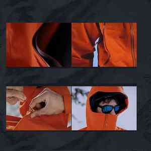 Veste de ski pour homme avec capuche, veste de ski, veste d'hiver chaude et respirante, veste de snowboard - Product Image 3