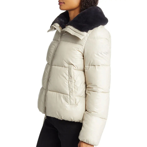 Women's Cotton Puffer Jacket Hooded Winter Eco-Friendly Quick Dry Breathable Customizable OEM ODM Service Women Puffer Jacket - Product Image 3