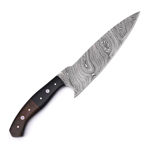 Cuchillo de Chef de Acero de Damasco Hecho a Mano, Cuchillo de Cocina Profesional, Afilado como una Navaja, Mango de Madera, OEM, ODM, Logotipo Personalizado, Venta al por Mayor - Product Image 2