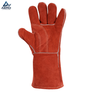 Guantes de Soldadura de Cuero de Alta Protección, Color Rojo Reforzado, Resistentes a la Abrasión y a las Chispas, del Mejor Proveedor 2026 - Product Image 3