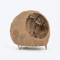 Personnalisé Chat Chien Repos Perchoir Chaise Lit Tissé À La Main En Fibres De Jute Cadre En Fer Robuste Caractéristiques De Protection Boîte D'été D'hiver Faible En Vrac