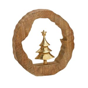 Adorno Metálico de Diseño Primitivo con Textura de Madera para Regalo de Bautizo, Decoración Industrial o Adorno de Estante - Product Image 5