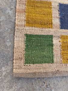 Alfombra de Yute y Cáñamo Hecha a Mano de la Mejor Calidad, Lavable, Multicolor, Geométrica, para Pasillo, Natural, Ecológica - Product Image 3