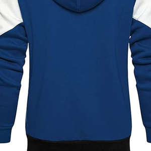 Customized Logo High-quality Pure Cotton Men's Hoodie Sportswear Super Large Hoodie Unisex zipper Hoodies with panel work - Product Image 6