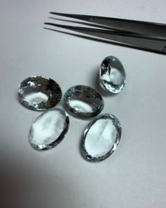 Aguamarina Natural, Corte Esmeralda Ovalado, Facetada, Tamaño Libre, Piedra Preciosa |   Piedra de Aguamarina Azul Suelta para Joyería y Venta al por Mayor - Product Image 5