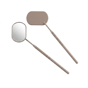 Espejo Ovalado para Pestañas, Espejo Profesional para Inspección de Extensiones de Pestañas, Espejo de Acero Inoxidable de Ángulo Amplio con Agarre Antideslizante para Artistas de Pestañas - Product Image 1