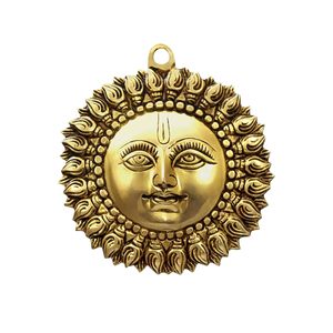 Adorno de Pared de Latón Hecho a Mano con Diseño de Sol, Decoración de Pared Vintage Surya, Adorno Metálico Tradicional para la Entrada del Hogar, Sala de Estar - Product Image 5
