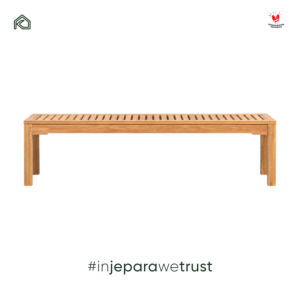 Banco de Madera de Teca Sólida de Lujo para Exteriores, Banco Largo sin Respaldo para Jardín, Patio, Hotel, Resort, Villa - Product Image 2