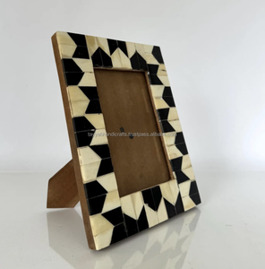 Cadeau unique Cadre photo en bois incrusté d'os de pin créatif pour la décoration intérieure d'Inde - Product Image 3