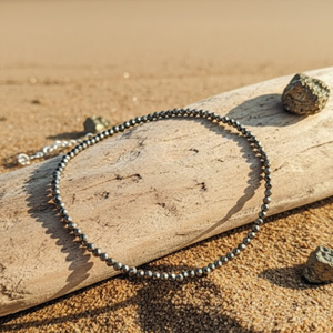 Bracelet de cheville minimaliste en pierre naturelle |   Perles de cristal authentiques vérifiées en laboratoire |   Bijoux de plage imperméables pour l'été |   Cadeau pour elle - Product Image 2