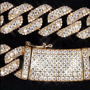 AMBER JEWELS Classic 18k <b>Solid</b> <b>Gold</b> Emerald-Cut Natural Stone Chain Link Bracelet IGI Certified Unisex Wedding Jewelry Model - Product Image 3