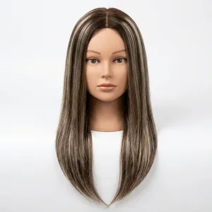 Peluca de Cabello Humano 100% Remy con Trama Completa, Larga, con Reflejos Rubios, Textura Ondulada Natural - Product Image 5