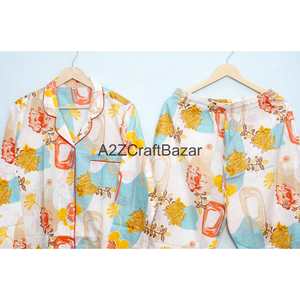 Camisa de Mujer Estilo Bohemio Romántico con Estampado Floral, 100% Algodón, Mangas Largas, Cuello Camisero, Cierre con Cordón, Transpirable, de Secado Rápido y Suave - Product Image 6