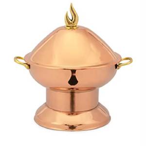 Copper Sphere Globe Chafing Dish Flame Top Knob Pedestal Base <b>Buffet</b> <b>Food</b> <b>Warmer</b> Luxury Catering <b>Server</b> - Product Image 2