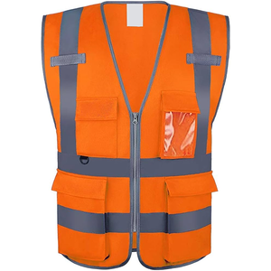 Wholesale High Visibility Reflective Safety Vest Premium Reflective Strip <b>Waterproof</b> Security <b>Work</b> Wear Safety Vest - Product Image 6