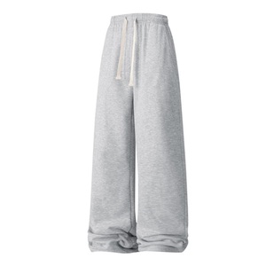 <b>Men's</b> Loose Oversized Baggy Sweatpants 100% Cotton Wide Leg Cargo Mid Waist Pleated Front Casual Workout Joggers - Product Image 5