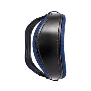 Bridon de dressage anglais bleu pailleté super premium avec frontale en cristal et muserolle rembourrée – Équipement équestre - Product Image 2