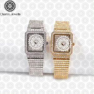 Reloj de Lujo Vintage para Hombre Charm_Jewells, Caja de Acero Inoxidable de 40 mm, Movimiento Mecánico Analógico, Cronógrafo, Detalles de Diamantes, Cristal - Product Image 5