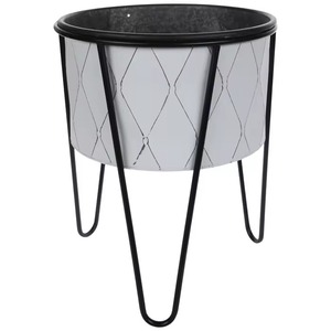 Rustproof Iron Planter <b>Pot</b> for Indoor and Outdoor Gardening Use Multi-Purpose Metal Plant <b>Pot</b> with Stand for Home and Office - Product Image 5