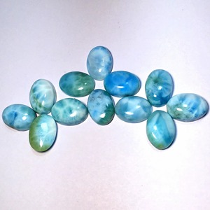 Larimar Calibré Forme Ovale Pierre Précieuse Naturelle Non Montée Cabochon pour Fabrication de Bijoux Bague/Boucles d'Oreilles Prix de Gros par Carat Qualité Naturelle - Product Image 2