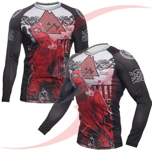Rashguard Unisex de Alta Calidad, Premium para BJJ MMA, Ropa de Grappling, Spandex/Nylon, Manga Corta, Sublimado, Personalizado - Product Image 4