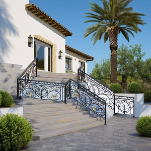 High Quality Modern Wrought Iron Stair Rails and Balcony Railings for Villa Designed for Safety Durability Elegant Outdoor Use - Product Image 2