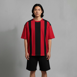 Conjunto Deportivo Informal Ecológico de Verano 2026, con Logotipo Impreso en DTF Personalizado, 100% Algodón, 2 Tonos, Estilo Hip Hop, para Hombre - Product Image 4