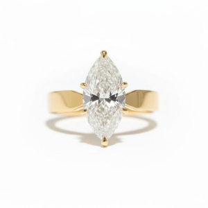 3 CT Marquise Moissanite Engagement <b>Ring</b>, 14K Gold Solitaire Bridal Jewelry, <b>Dainty</b> Anniversary Gift For Her, OM GEMS Jewelry - Product Image 1