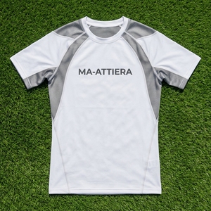 <b>Mens</b> White <b>Compression</b> Shirt Short Sleeve Breathable Mesh Panels Athletic Gym Running Training Sportswear Performance <b>Top</b> - Product Image 6
