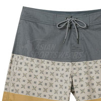 Shorts de bain décontractés pour hommes avec logo personnalisé, séchage rapide, respirants, en tissu tricoté écologique, taille haute avec cordon de serrage, été