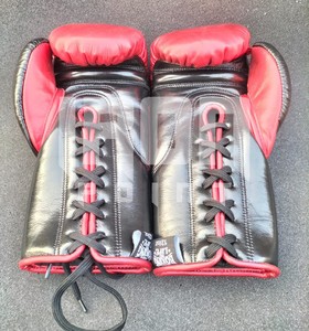 Guantes de Boxeo Profesionales Personalizables, Sin Boxeo No Hay Vida, con Cordones, Cuero Vacuno de Primera Calidad, Acolchado Grueso de 4 Capas, Gran Venta - Product Image 6