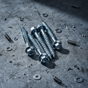 Tornillo de Rosca Gruesa para Madera con Cabeza Hexagonal Externa de Acero al Carbono de Alta Resistencia Clase 4, Métrico/Pulgadas, Chapado en Zinc Blanco/Amarillo PDC - Product Image 1