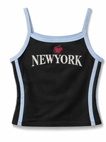 Top Corto Deportivo Personalizado para Mujer, Transpirable, de Verano, con Ribetes en Contraste, Ajustado, Estampado, sin Tirantes, con Logotipo Personalizado