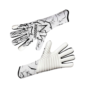 Guantes de Portero Híbridos Profesionales: Látex Alemán de 4mm, Protección para Dedos, Dorso de Neopreno, Doble Envoltura, Personalización OEM, Venta al Por Mayor de Fútbol - Product Image 1