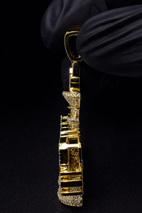 จี้เพชรโมอิสซาไนต์สุดหรู ดีไซน์ Mind Game ตัวอักษรทองคำประดับเพชร สร้อยคอแบบ Iced Out สไตล์ฮิปฮอป ของขวัญเครื่องประดับสำหรับทุกเพศ - Product Image 3