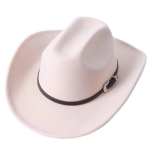 Nuevo Sombrero Vaquero de Fieltro de Lana de Lujo al por Mayor con Logotipo Personalizado para Hombres Adultos, Ideal para Fiestas y Decoración - Product Image 4