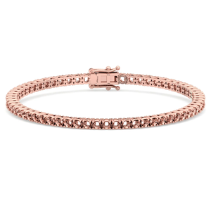 Karats 10k/14k/18k 7" 4-Prong Tennis Bracelet Mounting Rhodium/Yellow/Rose Gold Custom <b>Engraving</b> Unisex Sizes 2.5-4.0mm - Product Image 2